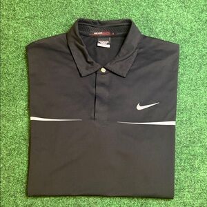 Tiger Woods Collection by Nike Dri-Fit Polo (Black / Size Medium)